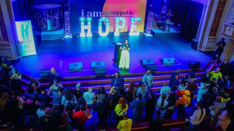 Photo of a concert in support of Hope Center