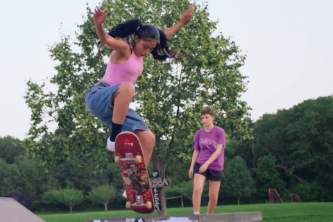 Girl on skateboard