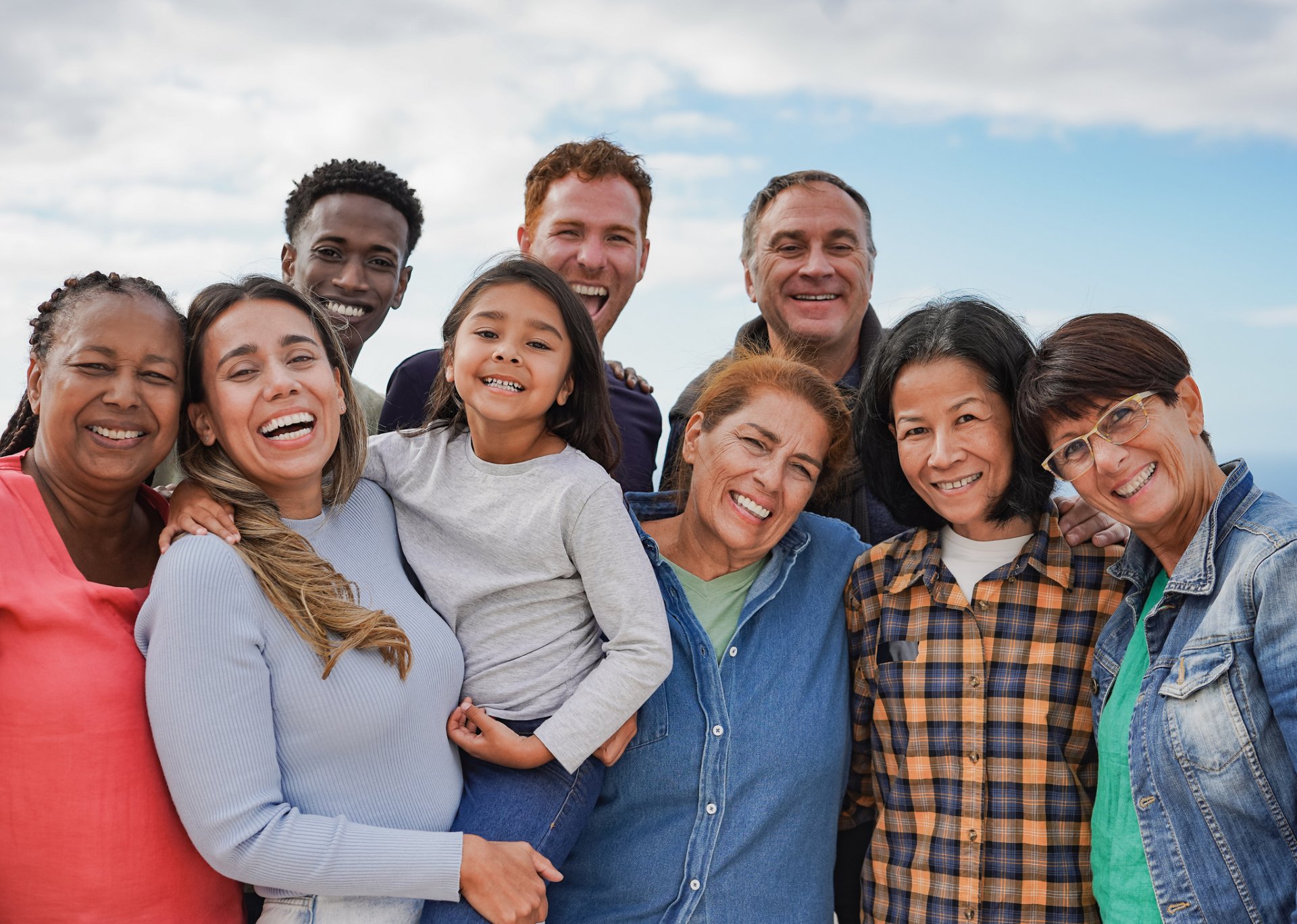 Group of people smiling at the camera