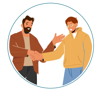 Two men shaking hands