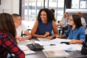 Students studying together